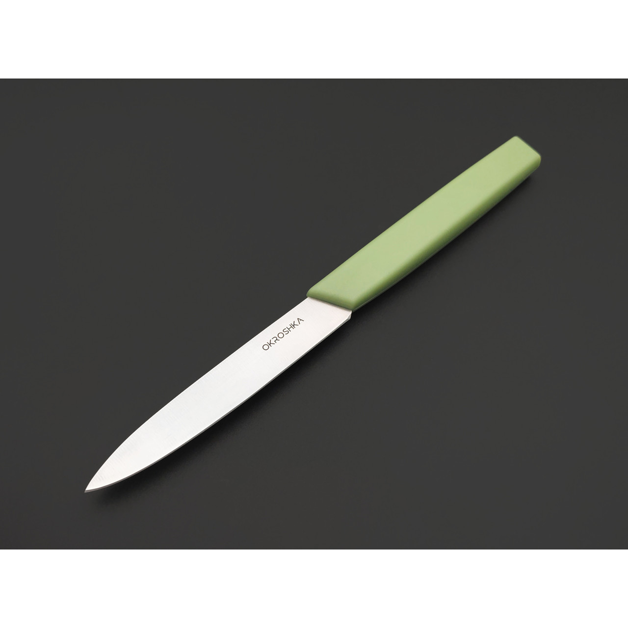Okroshka нож для фруктов и овощей Salad OK225P-GN-FR сталь 5Cr15MoV, рукоять Полимер зелёный