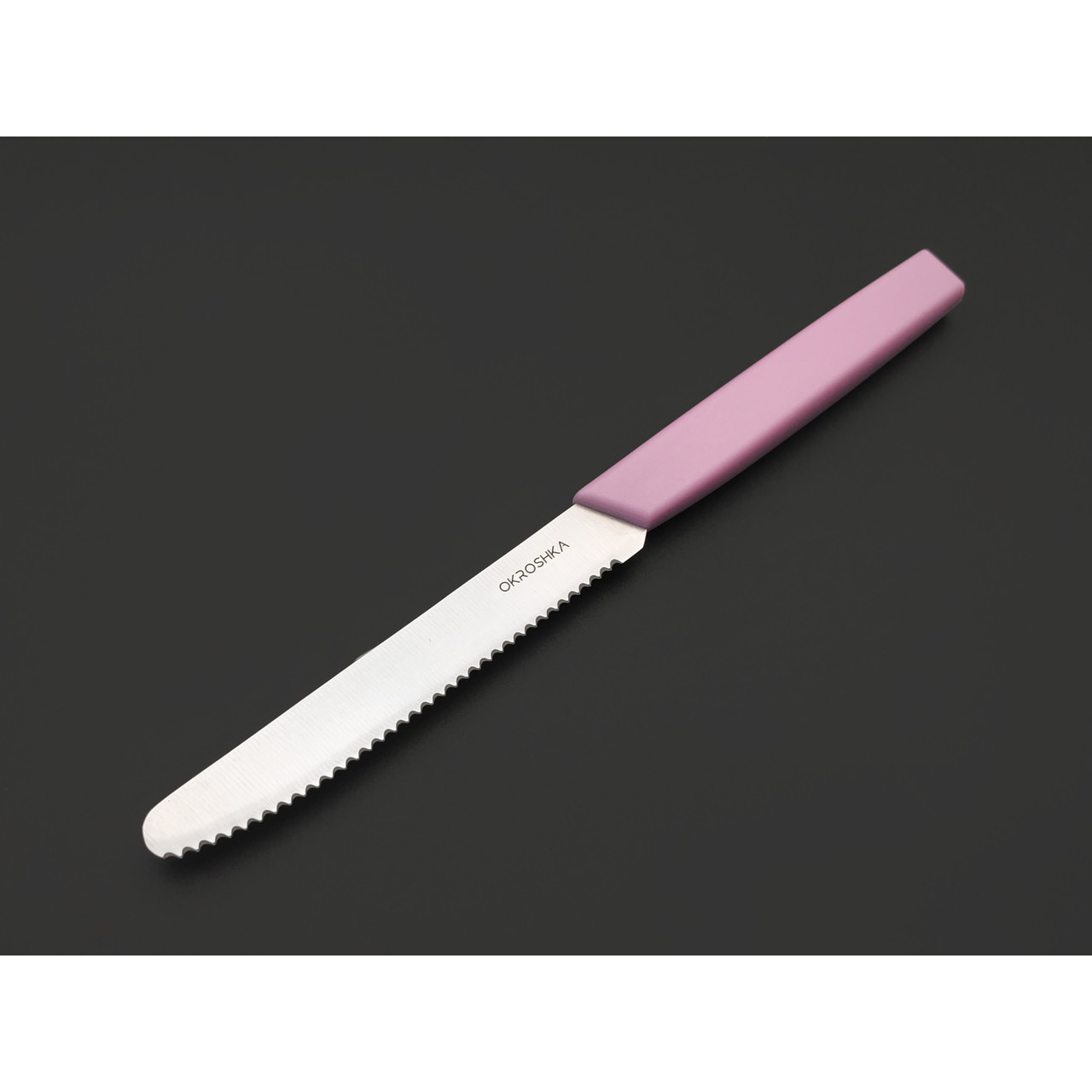 Okroshka нож столовый Salad OK225P-PN-CTS сталь 5Cr15MoV, рукоять Полимер розовый