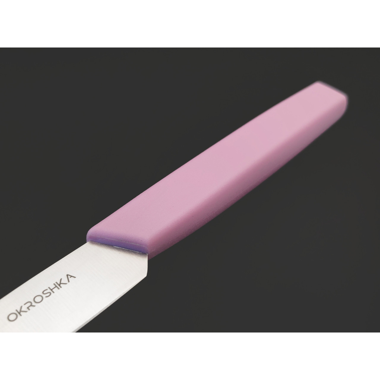 Okroshka нож для овощей Salad OK225P-PN-VG сталь 5Cr15MoV, рукоять Полимер розовый