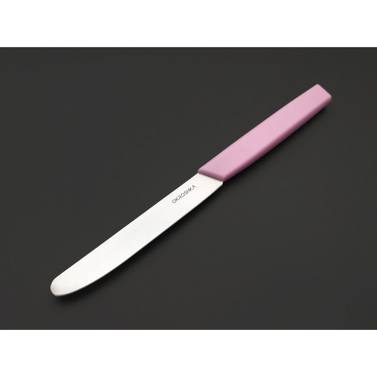 Okroshka нож столовый Salad OK225P-PN-CT сталь 5Cr15MoV, рукоять Полимер розовый