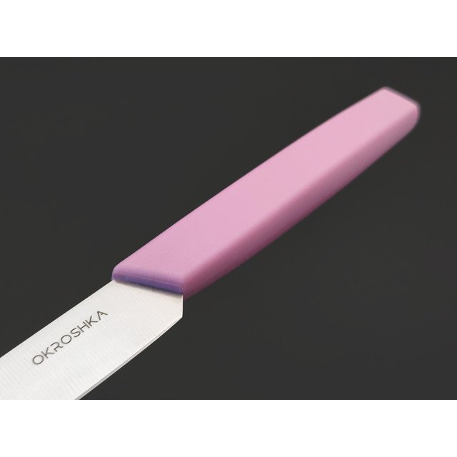 Okroshka нож для стейка Salad OK225P-PN-ST сталь 5Cr15MoV, рукоять Полимер розовый