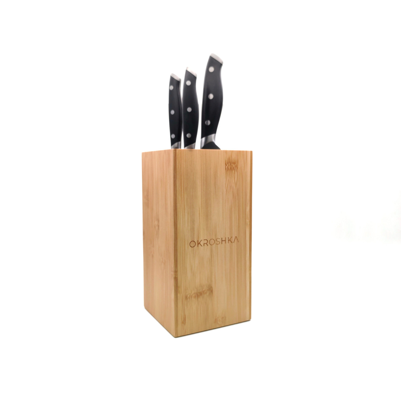Okroshka подставка для ножей Bamboo OK-STAND-BM, бамбук
