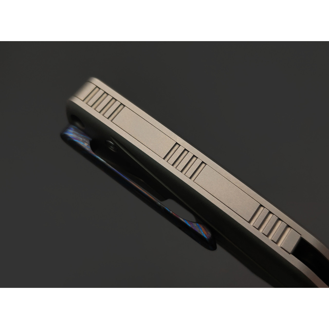 Dr.Tech складной нож Aventur D9042BR сталь M390, рукоять Титан TC4 бронзовый, zirconium alloy Damascus