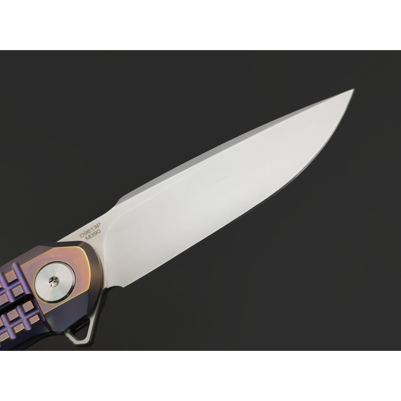 Dr.Tech складной нож Corvet Pro D9613P сталь M390, рукоять Титан TC4 фиолетовый