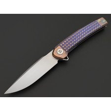 Dr.Tech складной нож Corvet Pro D9613P сталь M390, рукоять Титан TC4 фиолетовый