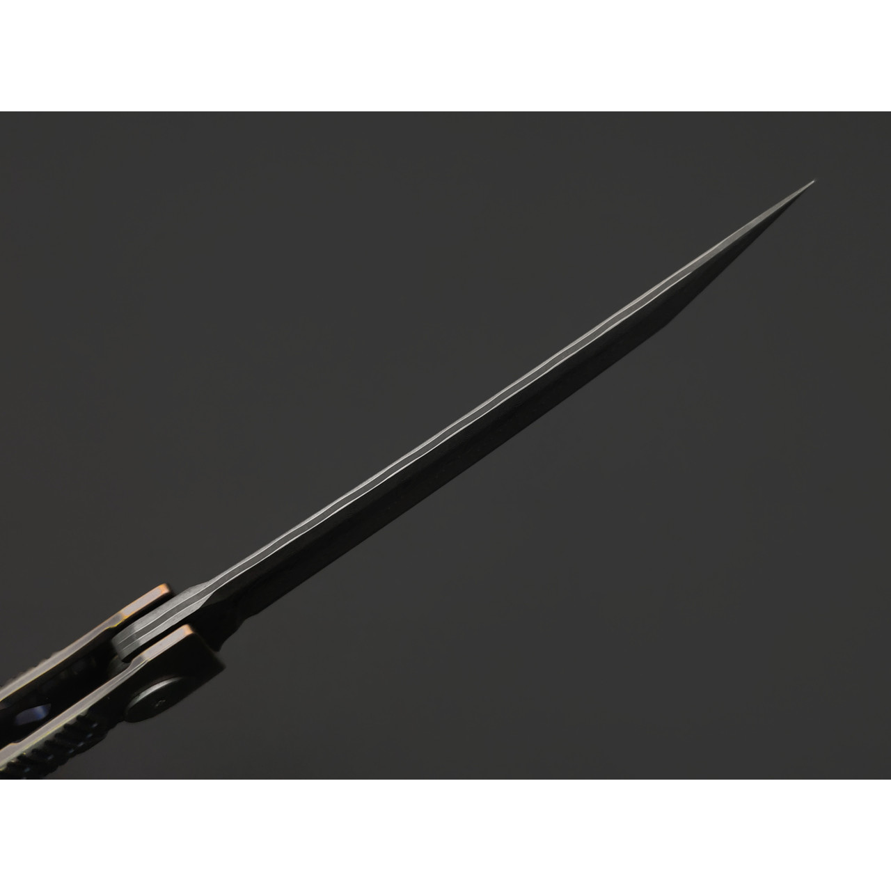 Dr.Tech складной нож Katana Fold Pro D7406PB сталь Ламинат VG-10 и Дамаск, рукоять Титан TC4 бронзово-фиолетовый