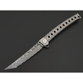 Dr.Tech складной нож Katana Fold Pro D7406G сталь Ламинат VG-10 и Дамаск, рукоять Титан TC4 серый Dr.Tech складной нож Katana Fold Pro D7406G сталь Ламинат VG-10 и Дамаск, рукоять Титан TC4 серый