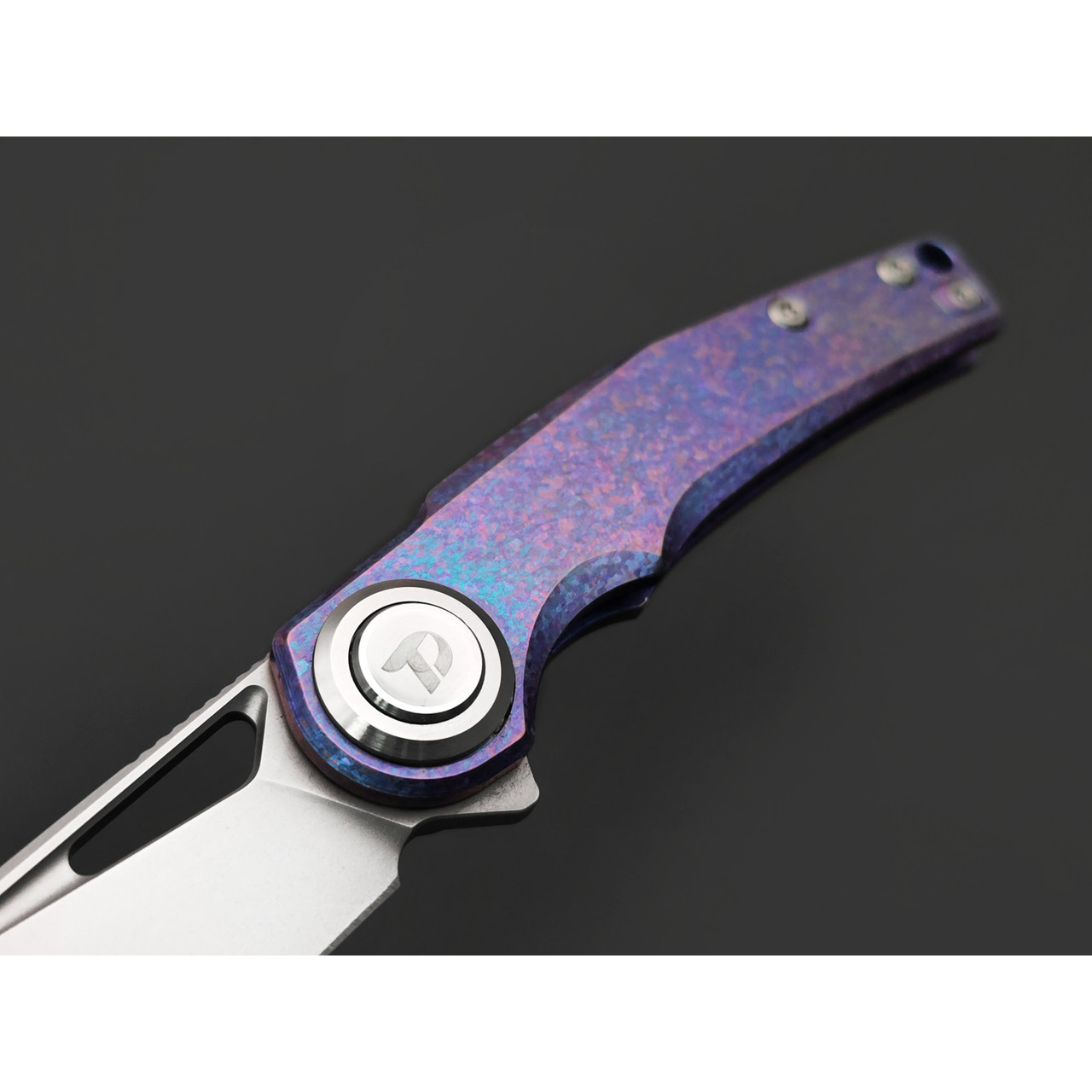 Dr.Tech складной нож Ondin Pro D4130P сталь M390, рукоять Титан TC4 фиолетовый