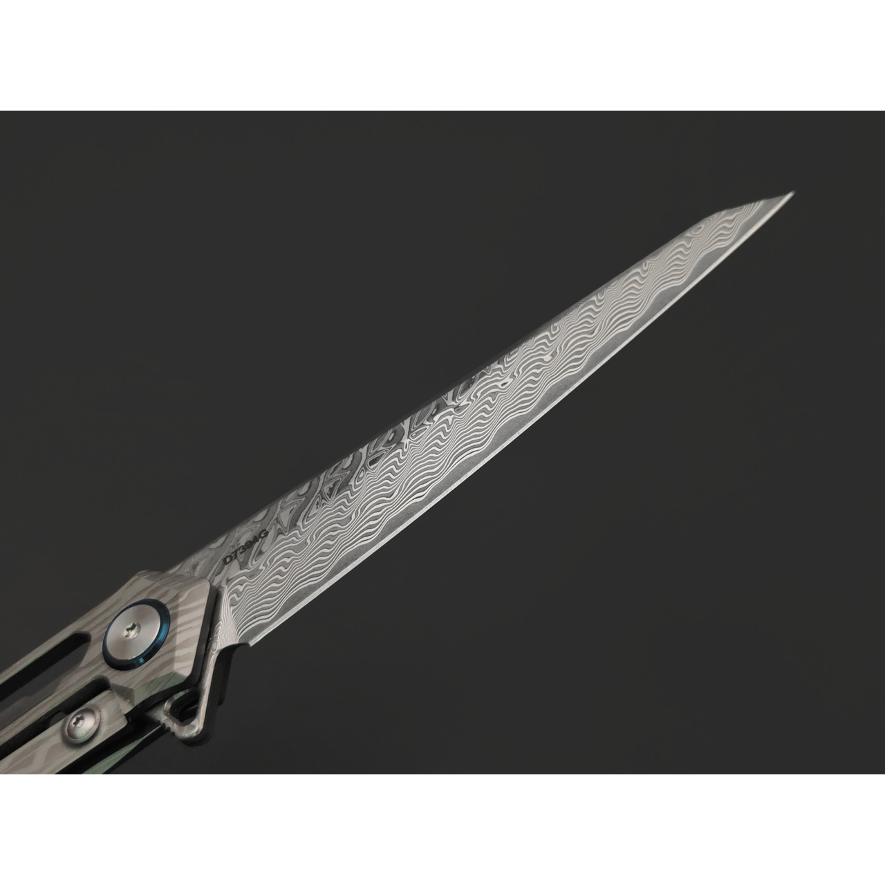 Dr.Tech складной нож Zefiro D7394G сталь Ламинат VG-10 и Дамаск, рукоять Титан TC4 серый