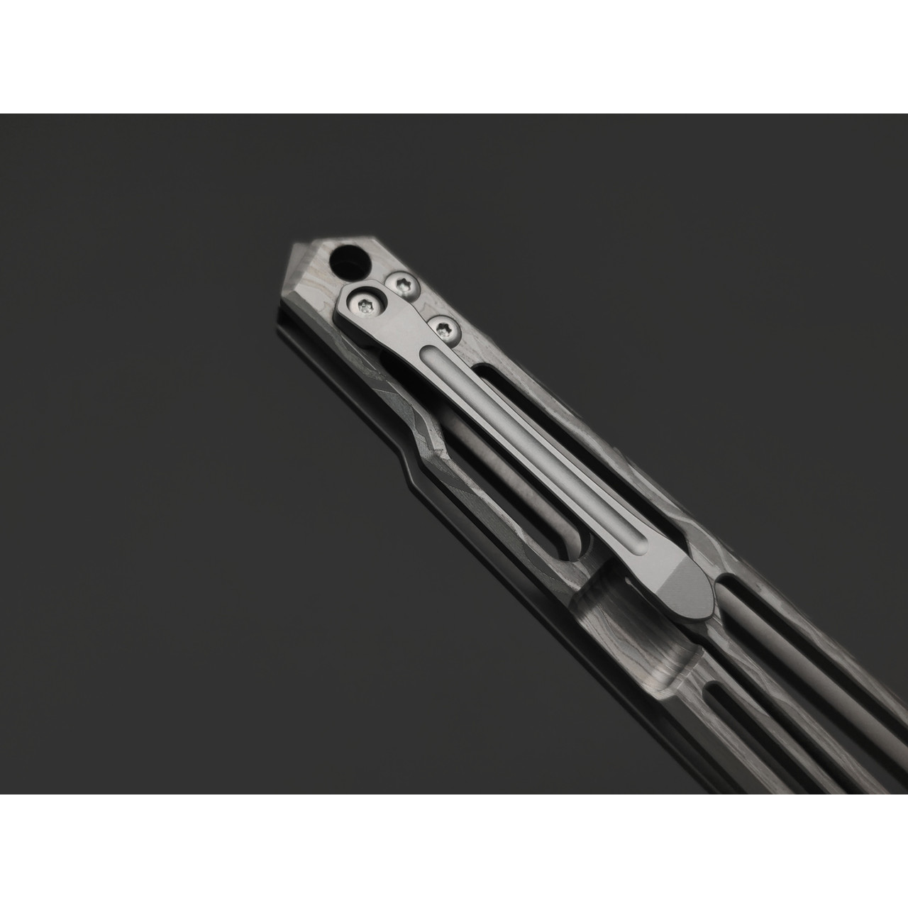 Dr.Tech складной нож Zefiro D7394G сталь Ламинат VG-10 и Дамаск, рукоять Титан TC4 серый