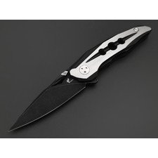 FengHua by Dr.Tech нож складной Great River FH9002AS сталь M390 блэквош DLC, рукоять Титан TC21 чёрный с серым