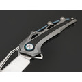 Dr.Tech складной нож Marin D9393G сталь M390, рукоять Титан TC4 серый, карбон чёрный