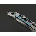 Dr.Tech складной нож Marin D9393G сталь M390, рукоять Титан TC4 серый, карбон чёрный