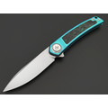 Dr.Tech складной нож Zenith D4288BL сталь M390, рукоять Титан TC4 бирюзовый, карбон Dr.Tech складной нож Zenith D4288BL сталь M390, рукоять Титан TC4 бирюзовый, карбон