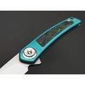 Dr.Tech складной нож Zenith D4288BL сталь M390, рукоять Титан TC4 бирюзовый, карбон Dr.Tech складной нож Zenith D4288BL сталь M390, рукоять Титан TC4 бирюзовый, карбон