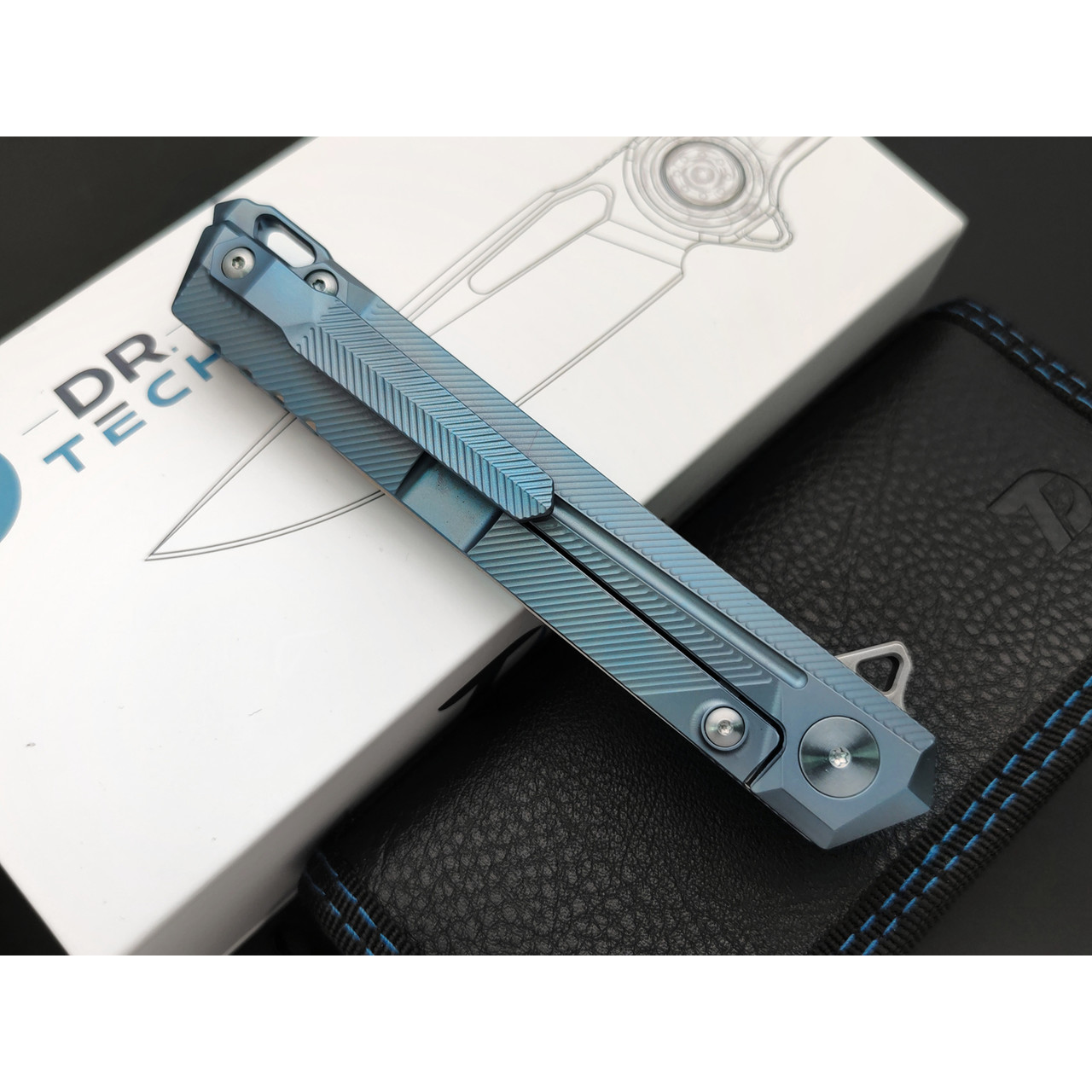 Dr.Tech складной нож Stormway D5311TB сталь S35VN, рукоять Титан TC4 синий