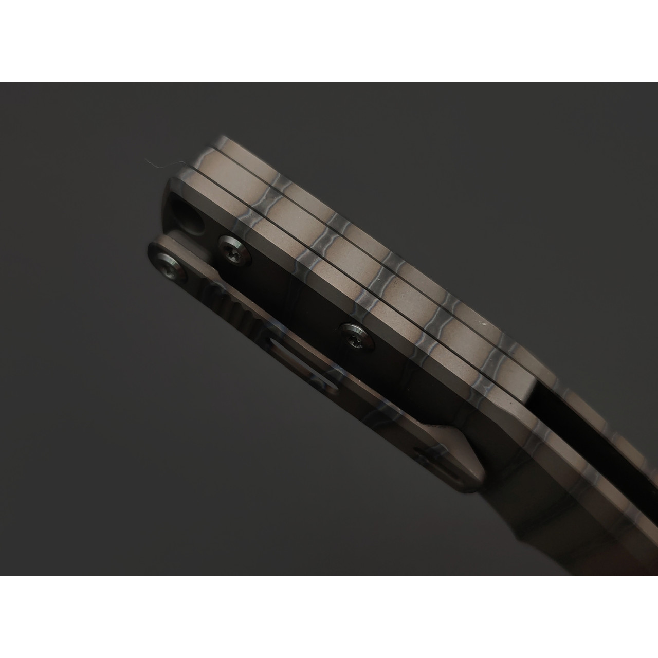 Dr.Tech складной нож Ondin Pro D4130BF сталь M390, рукоять Титан TC4 бронзовое пламя