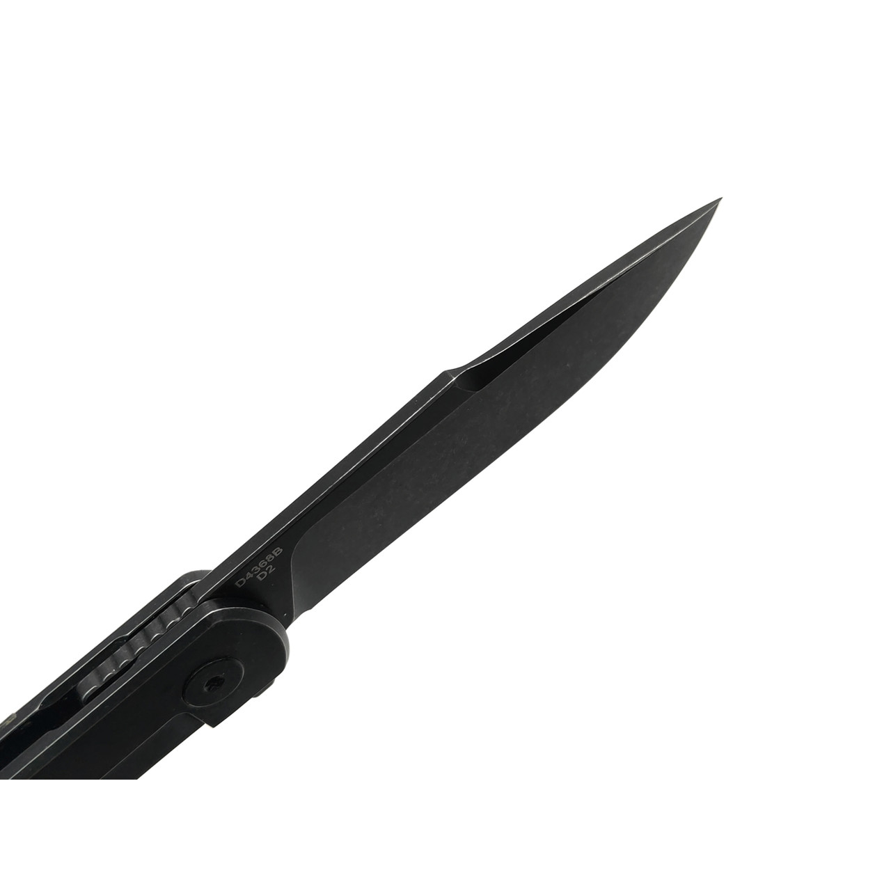 Dr.Tech складной нож Razor D4368B сталь D2, рукоять Титан TC4 чёрный, карбон чёрный с жёлтым