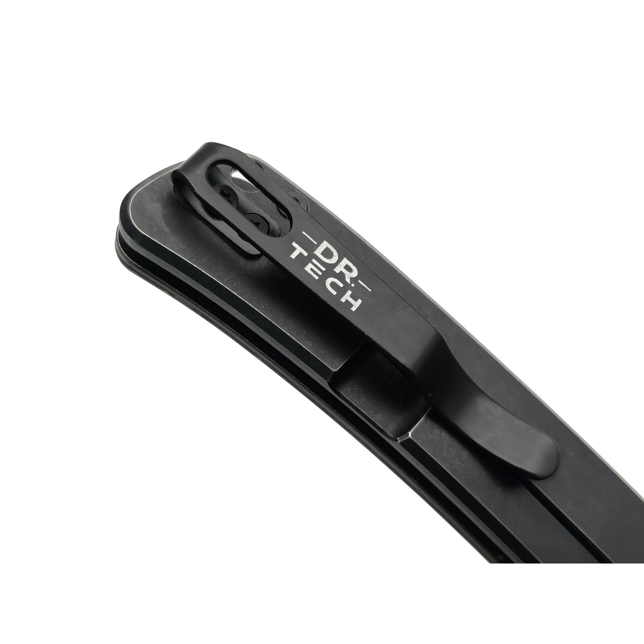 Dr.Tech складной нож Razor D4368B сталь D2, рукоять Титан TC4 чёрный, карбон чёрный с жёлтым
