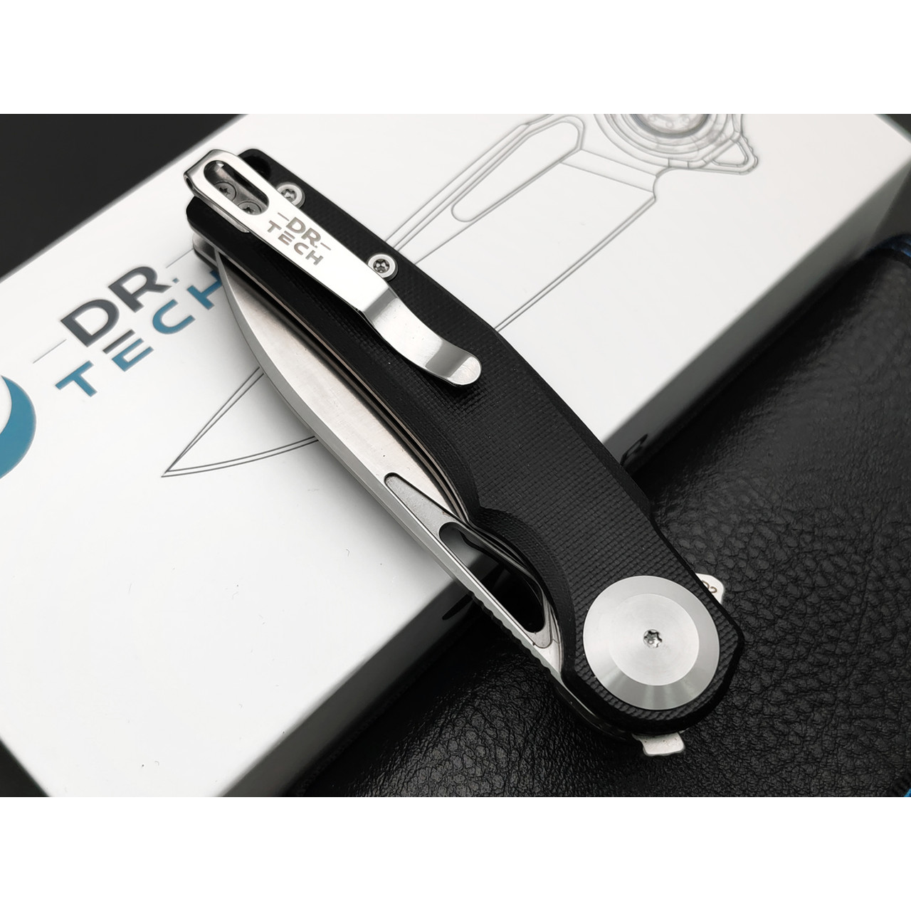 Dr.Tech складной нож Ondin D4130GB сталь D2, рукоять G10 чёрный