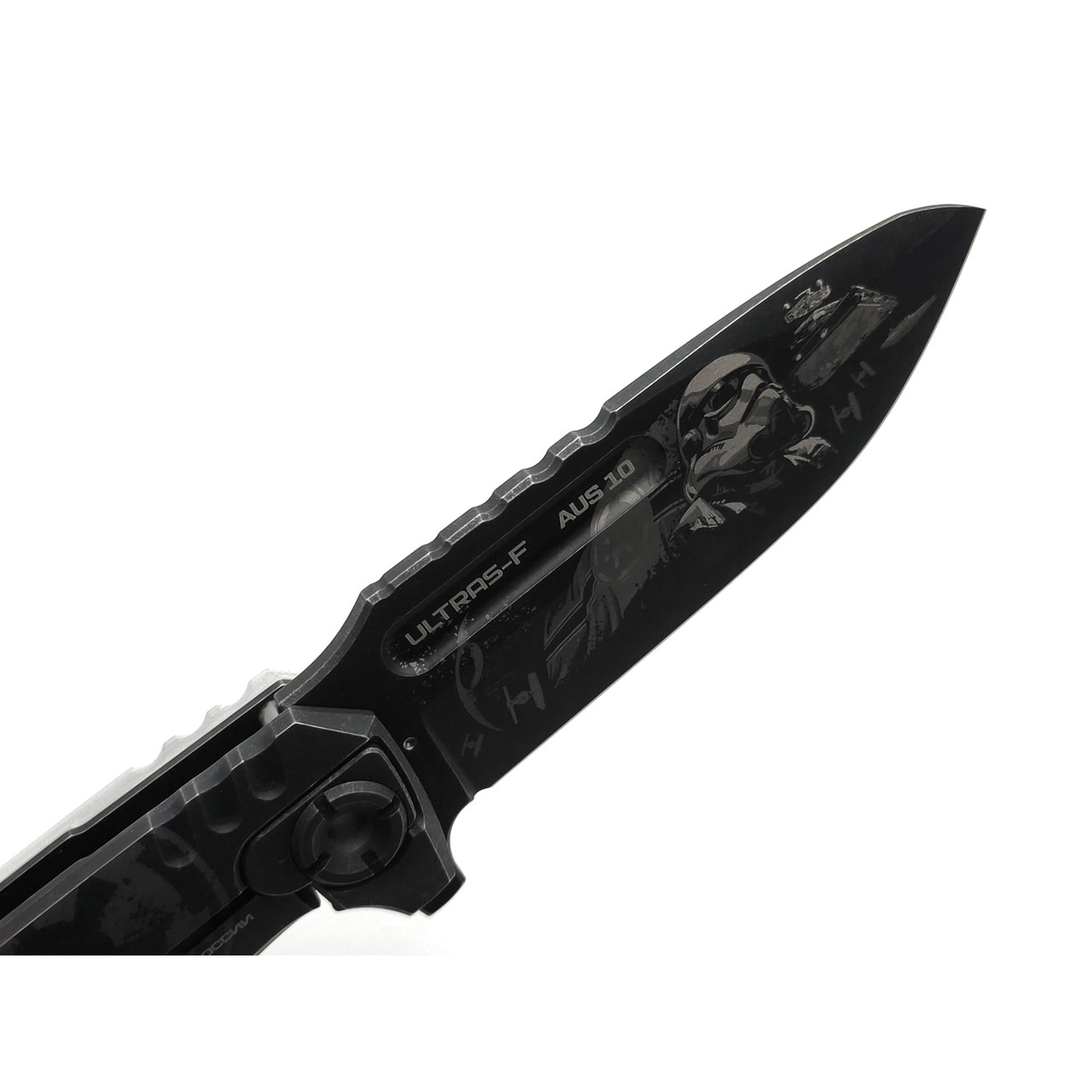 N.C.Custom складной нож Ultras-F Stormtrooper сталь Aus-10 блэквош, рукоять G10 белый, сталь