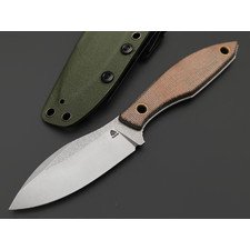 PhantomTools нож Канюк 2.0 сталь N690 стоунвош, рукоять Микарта коричневый с ерым холст, ножны Кайдекс олива