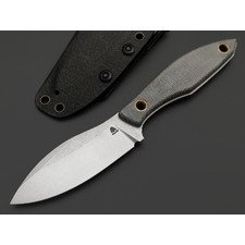 PhantomTools нож Канюк 2.0 сталь N690 стоунвош, рукоять Микарта чёрный холст, ножны Кайдекс чёрный рино
