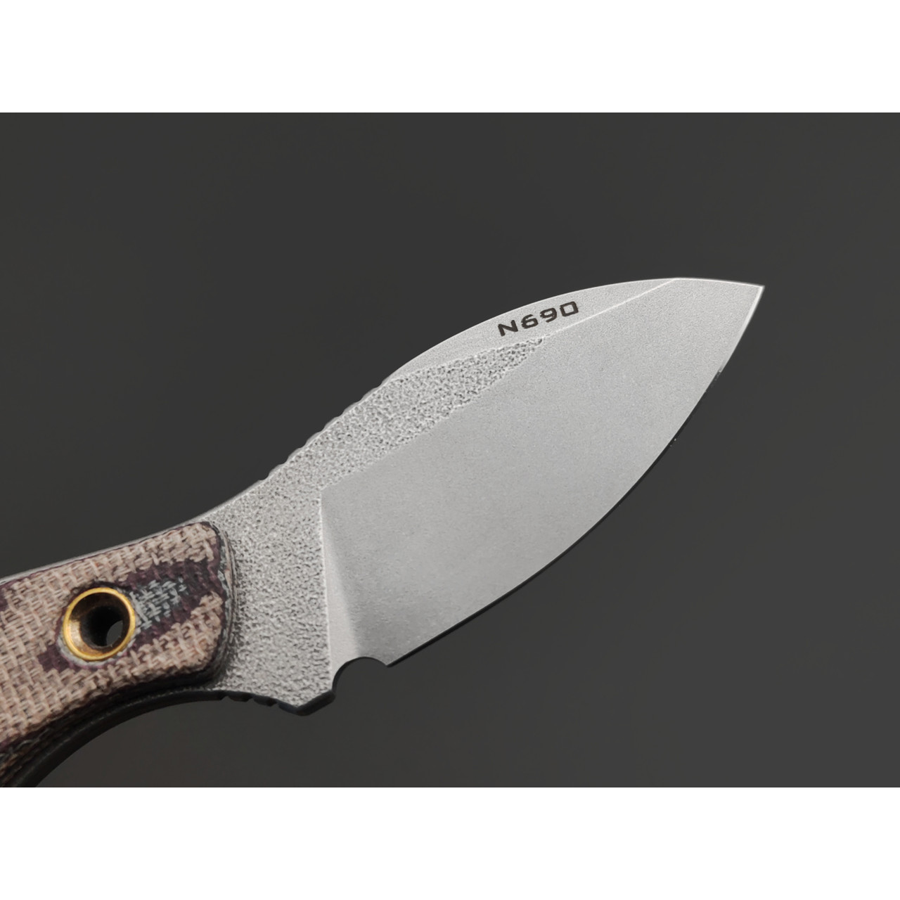 PhantomTools нож Канюк Нано 2.0 сталь N690 стоунвош, рукоять Микарта питон, ножны Кайдекс коричневый