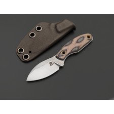 PhantomTools нож Канюк Нано 2.0 сталь N690 стоунвош, рукоять Микарта питон, ножны Кайдекс коричневый