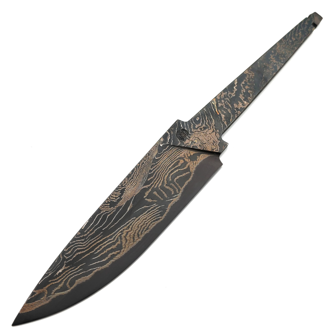 Кузница Васильева кованый клинок КЛВ228 сталь Ламинат 125х31х3.5 мм