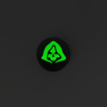 PhantomTools бусина с логотипом, G10 чёрный, люминофор