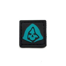 PhantomTools патч "Логотип" 20х20 мм, ПВХ чёрный с бирюзовым