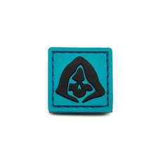 PhantomTools патч "Логотип" 20х20 мм, ПВХ бирюзовый с чёрным