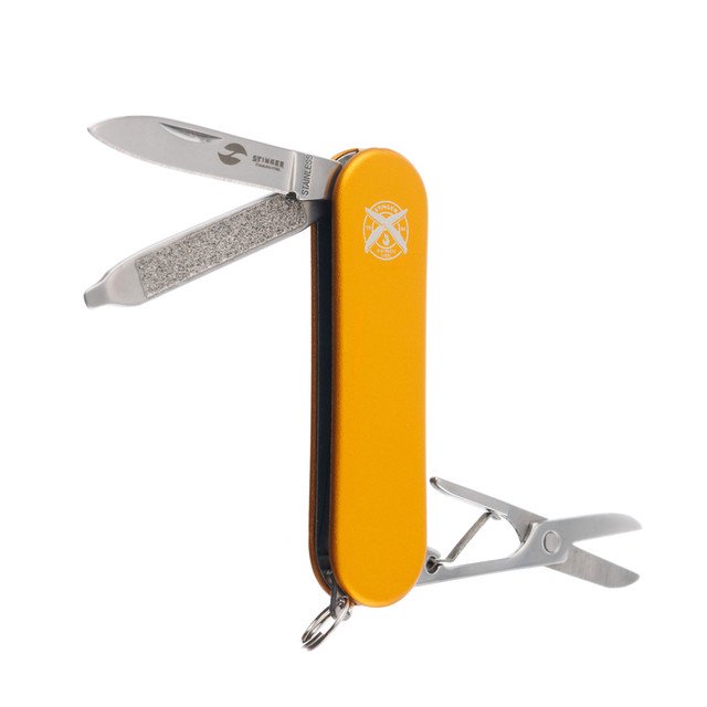 Stinger многофункциональный нож-брелок FK-K7003LG-GOLD сталь 420, рукоять алюминий золотистый