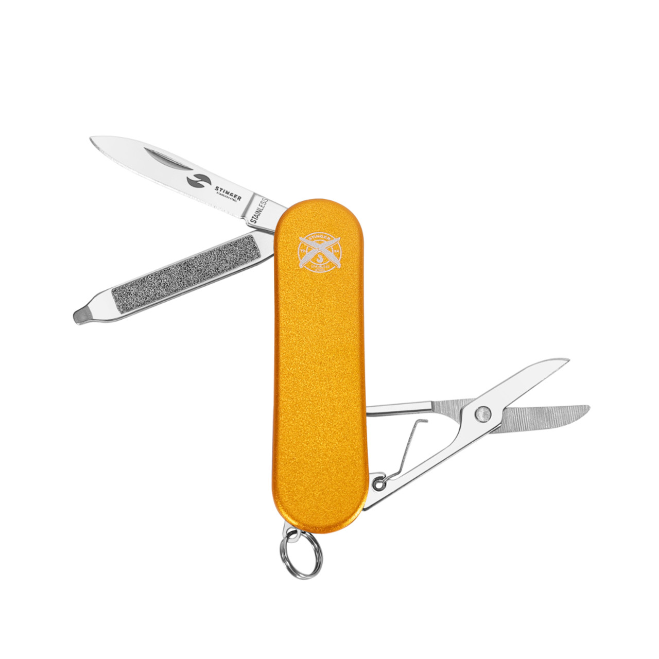 Stinger многофункциональный нож-брелок FK-K7003LG-GOLD сталь 420, рукоять алюминий золотистый