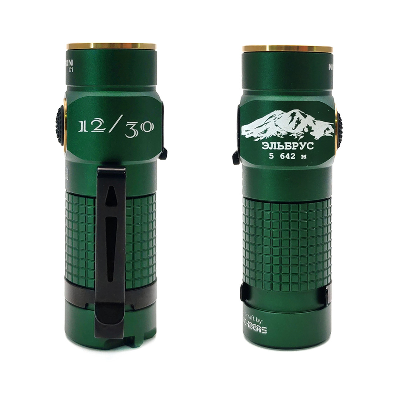 NICRON светодиодный тактический фонарик C1 Green Limited Edition "Эльбрус" 1200LM IPX8