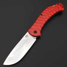 Товарищество Завьялова складной нож Охотник сталь Zladinox, рукоять G10 красный и чёрный