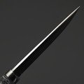 Платонов Д.Г. нож Тигр сталь S390, рукоять стаб. Шишка, акриловый композит чёрно-белый, мельхиор Платонов Д.Г. нож Тигр сталь S390, рукоять стаб. Шишка, акриловый композит чёрно-белый, мельхиор