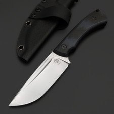 Град Горький нож Райбек №2 сталь Elmax, рукоять Микарта чёрно-серая, G10 чёрный, винты
