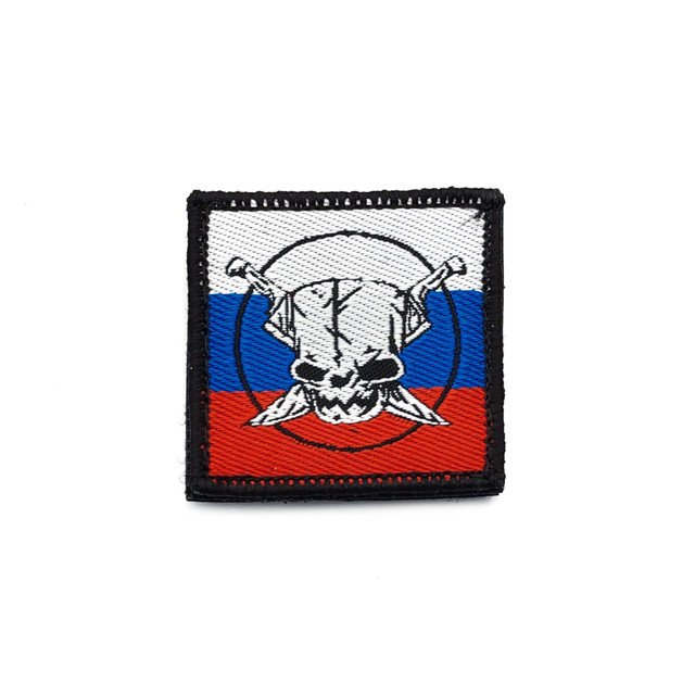 Pirate Custom патч Триколор с черепом