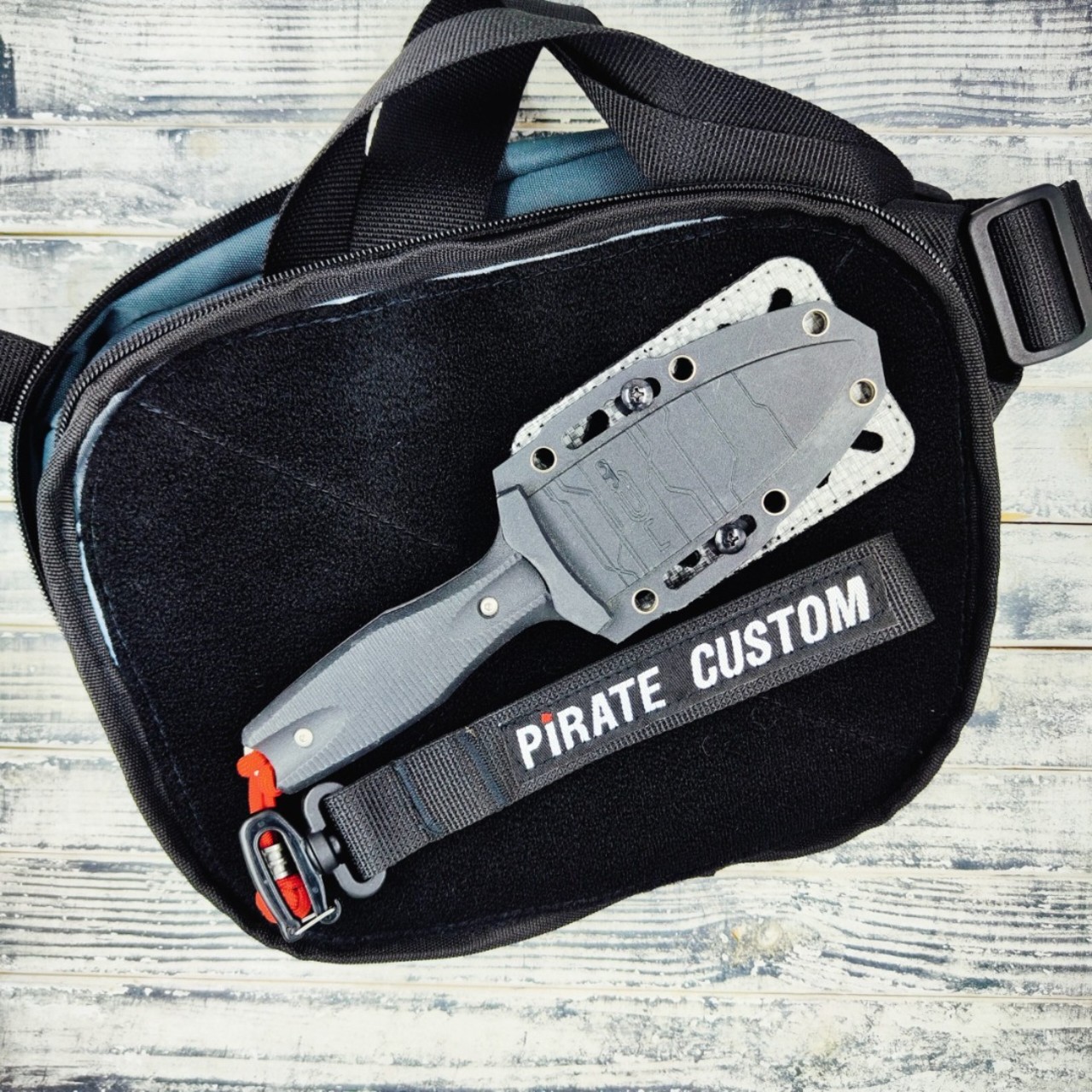 Pirate Custom поясная сумка Акула, графит