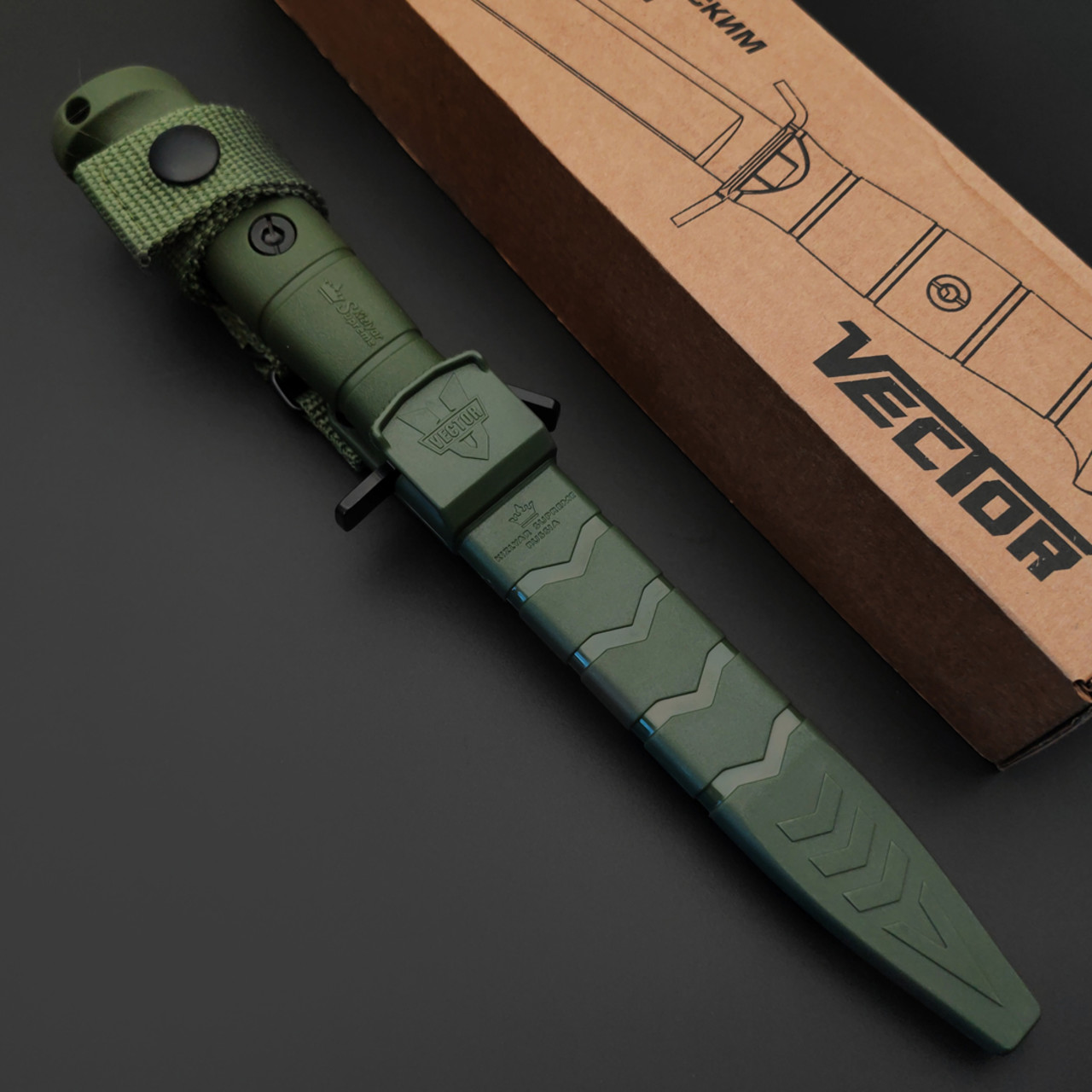 Kizlyar Supreme тактический нож Vector олива, сталь Aus-8 TacWash, рукоять Кратон