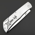 X Тату нож складной Модель X2 "Ход Конём", сталь Aus10Co, рукоять AISI420 с гравировкой X Тату нож складной Модель X2 "Ход Конём", сталь Aus10Co, рукоять AISI420 с гравировкой
