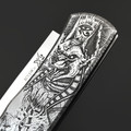 X Тату нож складной Модель X2 "Анубис", сталь Aus10Co, рукоять AISI420 с гравировкой X Тату нож складной Модель X2 "Анубис", сталь Aus10Co, рукоять AISI420 с гравировкой