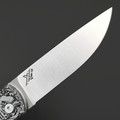 X Тату нож складной Модель X2 "Викинг и Валькирия", сталь Aus10Co, рукоять AISI420 с гравировкой