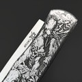 X Тату нож складной Модель X2 "Всадник Апокалипсиса", сталь Aus10Co, рукоять AISI420 с гравировкой X Тату нож складной Модель X2 "Всадник Апокалипсиса", сталь Aus10Co, рукоять AISI420 с гравировкой
