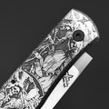 X Тату нож складной Модель X2 "Всадник Апокалипсиса", сталь Aus10Co, рукоять AISI420 с гравировкой X Тату нож складной Модель X2 "Всадник Апокалипсиса", сталь Aus10Co, рукоять AISI420 с гравировкой