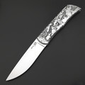 X Тату нож складной Модель X2 "Всадник Апокалипсиса", сталь Aus10Co, рукоять AISI420 с гравировкой X Тату нож складной Модель X2 "Всадник Апокалипсиса", сталь Aus10Co, рукоять AISI420 с гравировкой