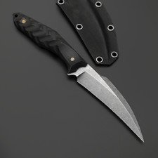 Нейрис нож Claw сталь CPM 3V стоунвош, рукоять G10 черный, мозаичные пины