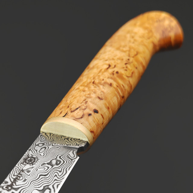 Северная Корона нож ILMARI дамасская сталь, рукоять карельская береза
